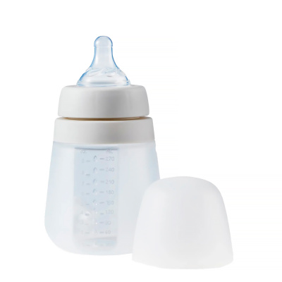 Бутылочка для кормления с двумя сосками 270 мл Happy Baby 10027 light grey 1